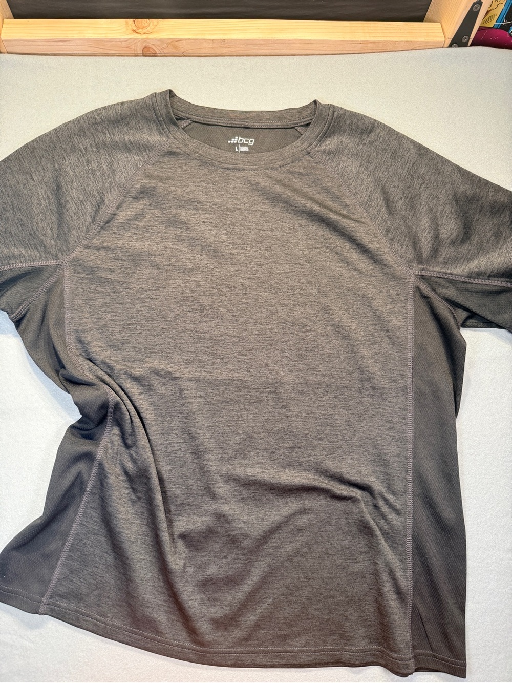 BCG Men's Performance Crew Neck Shirt - Gray (L) #0125